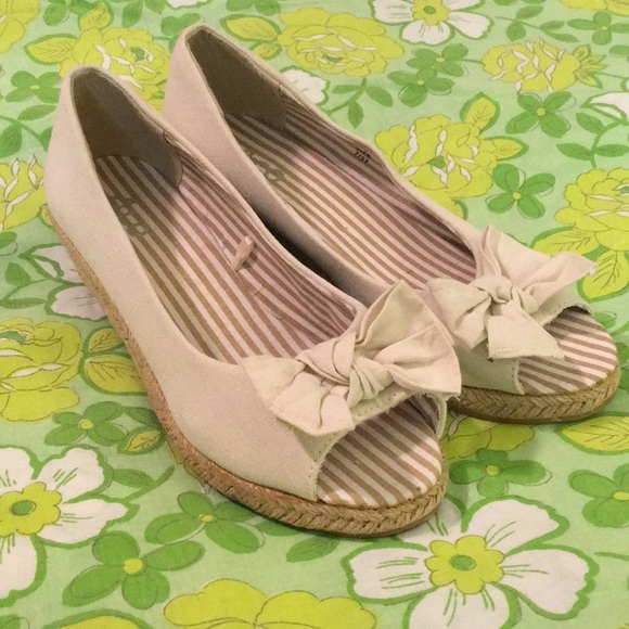 Summer Linen Wedges with a bow - Picture 7 of 9